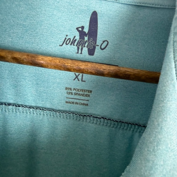 Johnnie-O Prep-Formance Mint Green Quarter Zip Pullover Sweater Mens XL Stretch - Picture 4 of 8